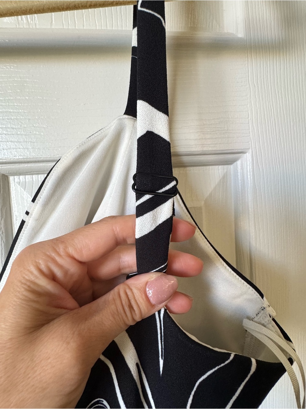 NWT Express Black & White Strapless Cutout Midi Dress - Picture 9 of 13